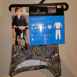 Cuddl Duds Toddler Boys 2T/3T Warm Layers Set - Gray and Orange